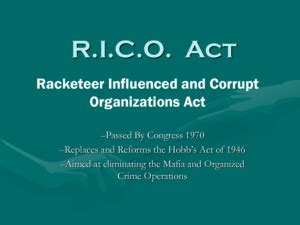 rico racketeering definition